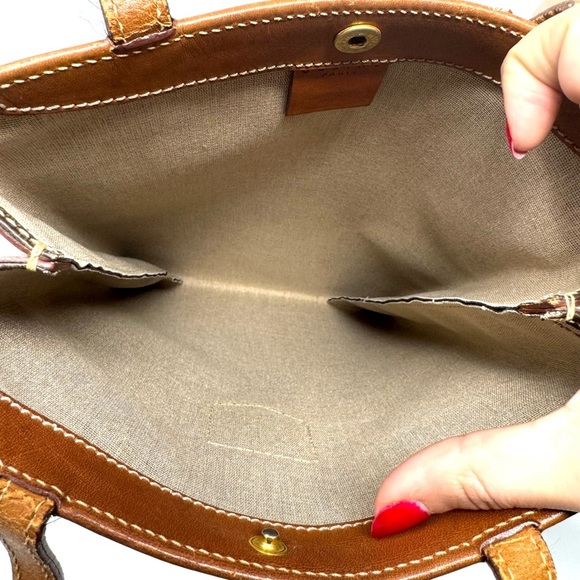 Celine Macadam Tote Bag – Vintage Monogram Canvas Cabas with Leather Trim - Picture 7 of 10